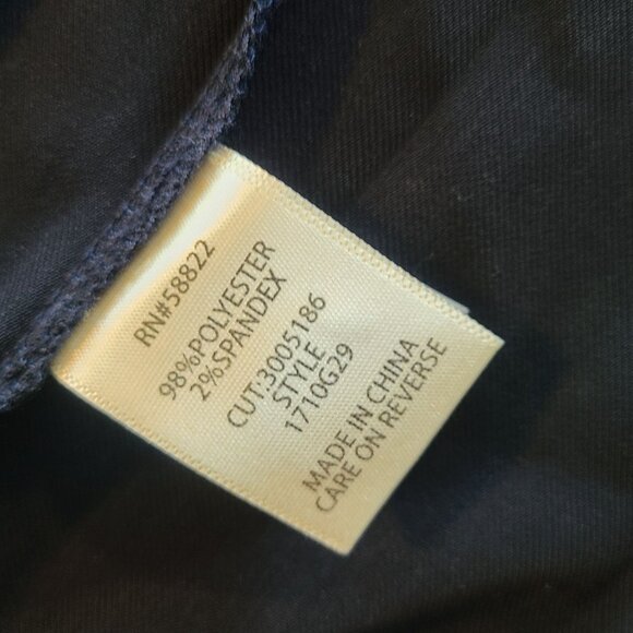 Max Studio London Twill Drape Front Short Jacket NEW Lg $118 Navy Classic Staple - Picture 7 of 7